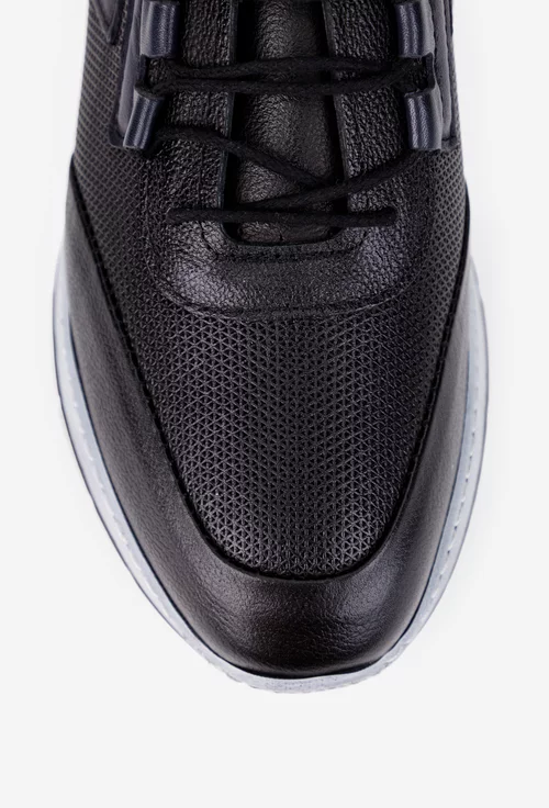 Pantofi barbati din piele naturala neagra