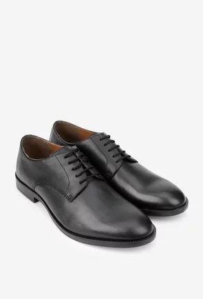 Pantofi barbati din piele naturala neagra
