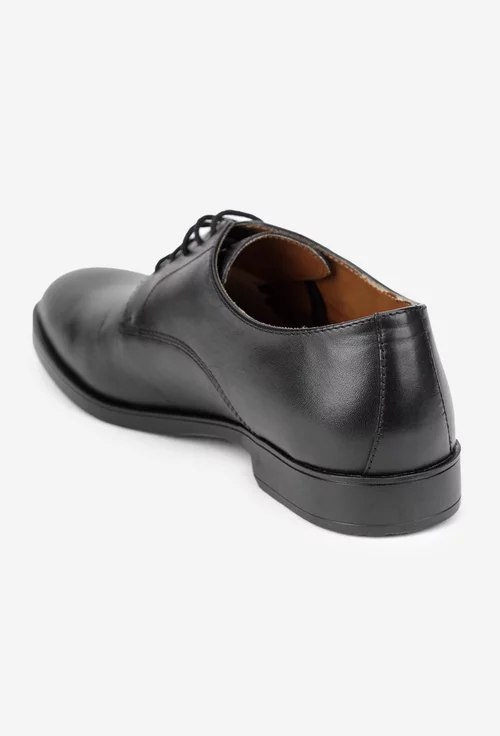 Pantofi barbati din piele naturala neagra