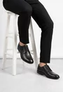 Pantofi barbati din piele naturala neagra