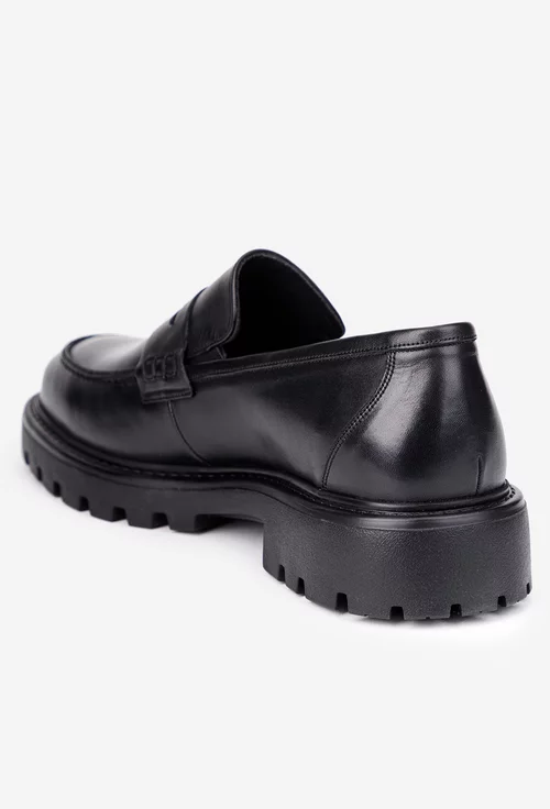 Pantofi barbati din piele naturala neagra