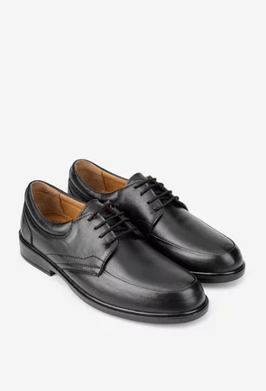 Pantofi barbati din piele naturala neagra