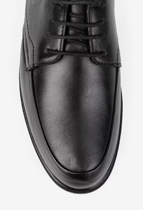 Pantofi barbati din piele naturala neagra