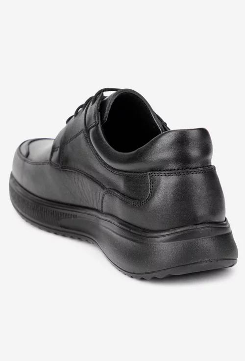 Pantofi barbati din piele naturala neagra