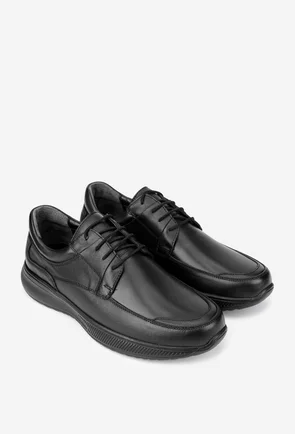 Pantofi barbati din piele naturala neagra