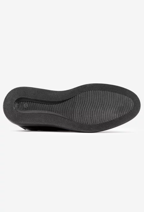 Pantofi barbati din piele naturala neagra