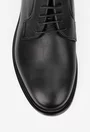 Pantofi barbati din piele naturala neagra