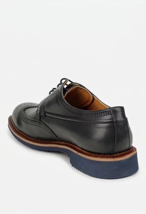 Pantofi barbati din piele naturala neagra