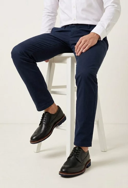 Pantofi barbati din piele naturala neagra