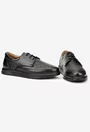Pantofi barbati din piele naturala neagra