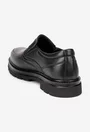 Pantofi barbati din piele naturala neagra cu elastic