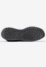 Pantofi barbati din piele naturala neagra cu talpa alba