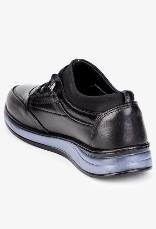 Pantofi barbati din piele naturala si material textil