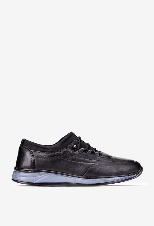 Pantofi barbati din piele naturala si material textil