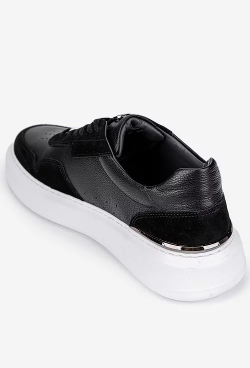 Pantofi barbati din piele neagra
