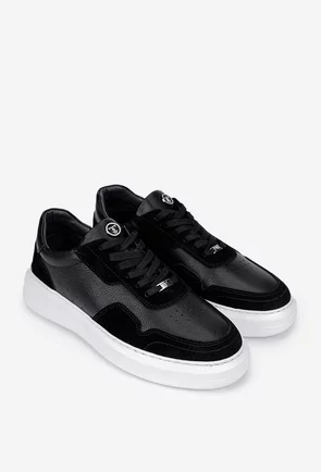 Pantofi barbati din piele neagra