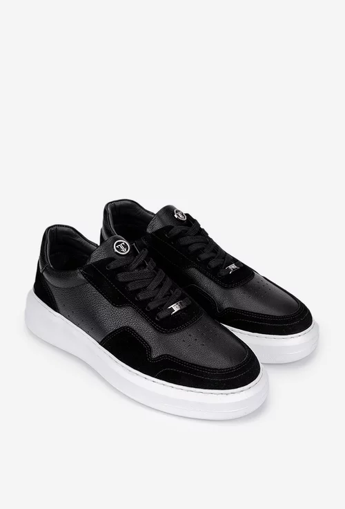 Pantofi barbati din piele neagra