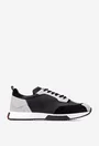 Pantofi barbati din piele neagra cu detalii gri