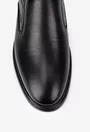 Pantofi barbati din piele neagra cu elastic