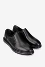Pantofi barbati din piele neagra cu elastic