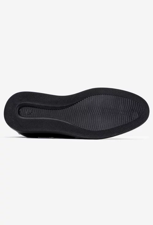 Pantofi barbati din piele neagra cu elastic