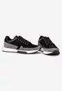 Pantofi barbati din piele neagra cu gri