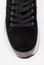 Pantofi barbati din piele neagra cu gri