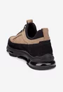 Pantofi barbati din piele taupe cu negru