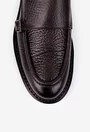 Pantofi barbati din piele texturata maro