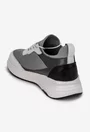 Pantofi barbati gri cu alb din piele si material textil