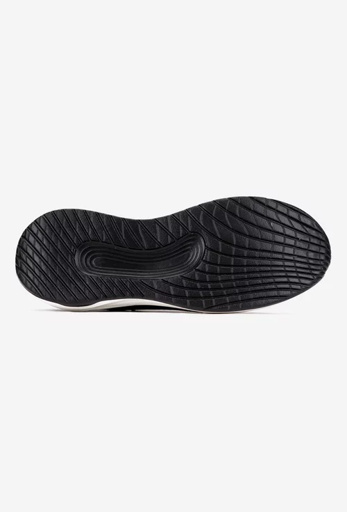 Pantofi barbati gri cu negru din piele si material textil