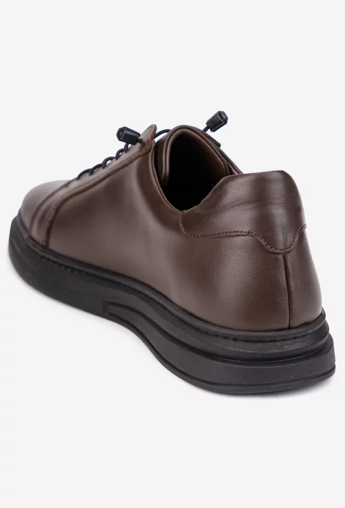 Pantofi barbati maro din piele naturala