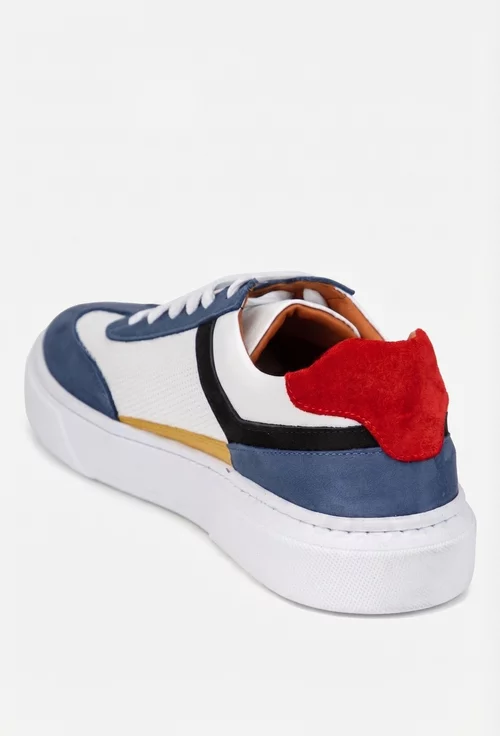 Pantofi barbati multicolori din piele