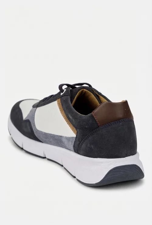 Pantofi barbati multicolori din piele intoarsa