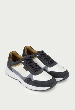 Pantofi barbati multicolori din piele intoarsa