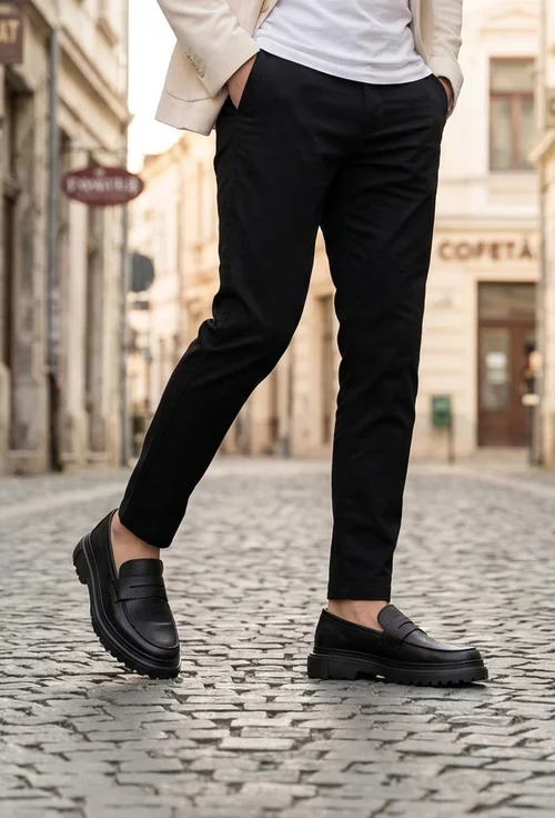 Pantofi barbati NUR confectionati din piele texturata