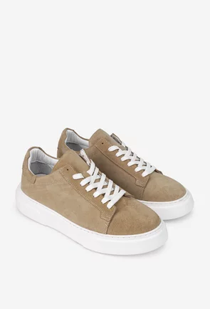 Pantofi barbati NUR din piele intoarsa bej