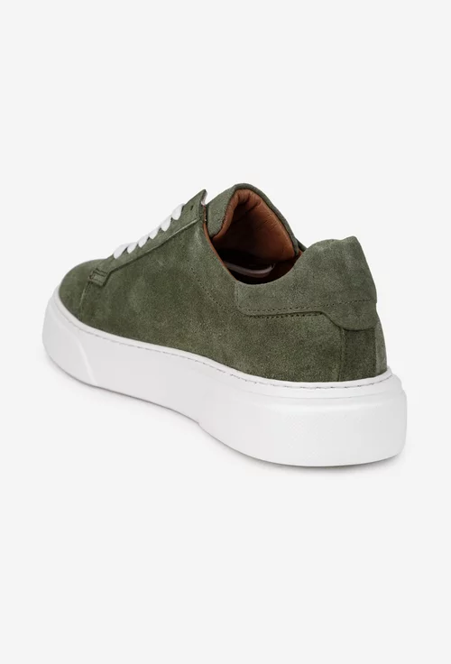 Pantofi barbati NUR din piele intoarsa kaki