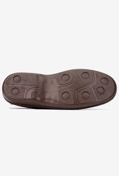 Pantofi barbati NUR din piele maro texturata picture - 4