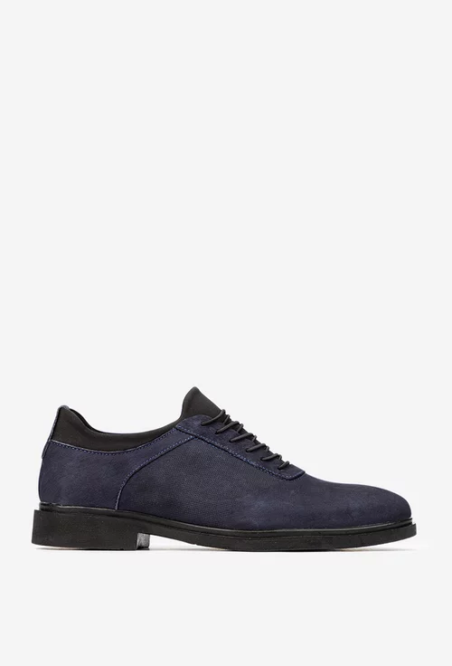Pantofi barbati NUR din piele nabuc bleumarin picture - 2
