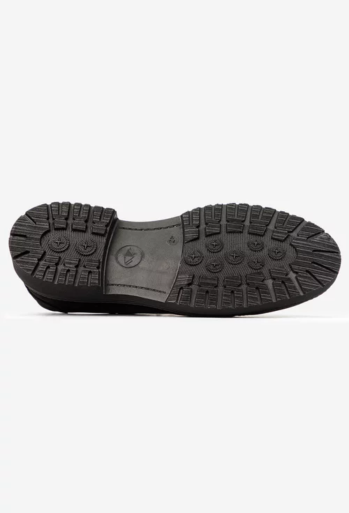 Pantofi barbati NUR din piele nabuc neagra picture - 4