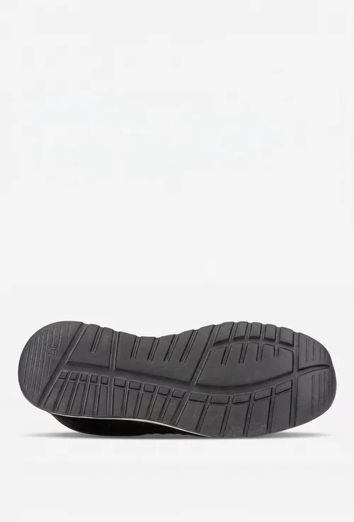 Pantofi barbati NUR din piele nabuc si croco neagra