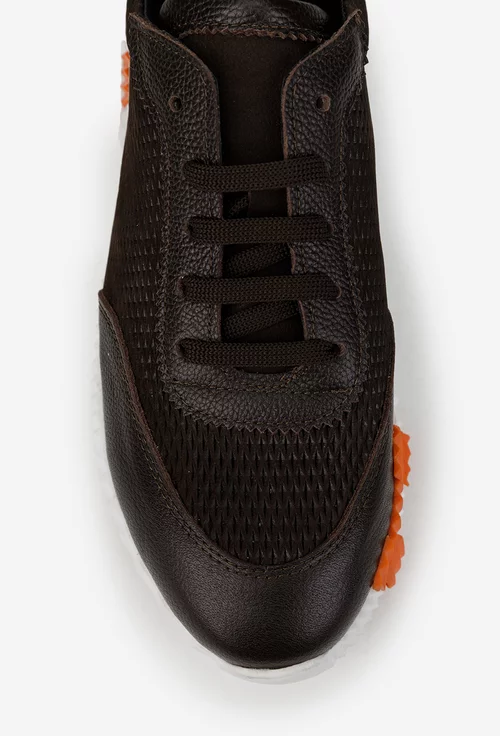 Pantofi barbati NUR din piele naturala maro