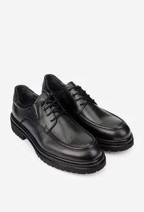Pantofi barbati NUR din piele naturala neagra