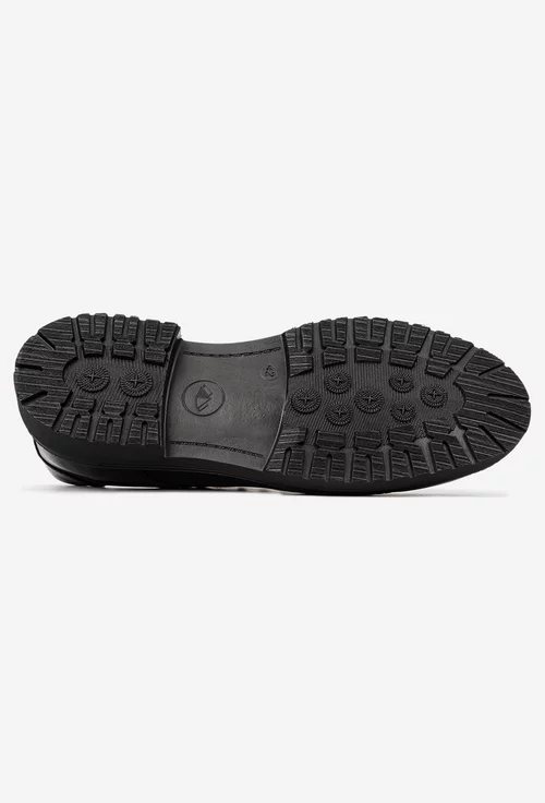 Pantofi barbati NUR din piele naturala neagra picture - 4