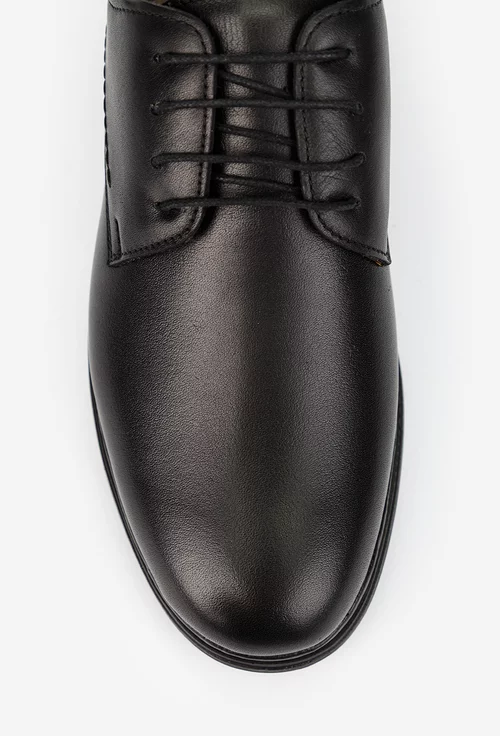 Pantofi barbati NUR din piele naturala neagra picture - 7