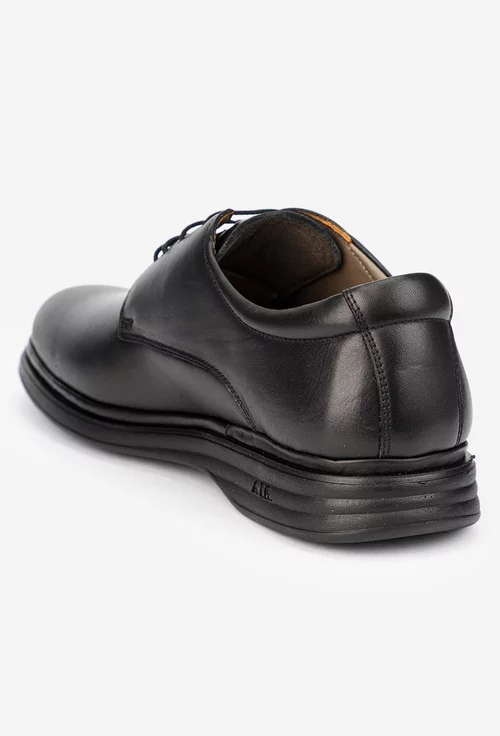 Pantofi barbati NUR din piele naturala neagra picture - 4