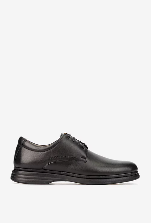 Pantofi barbati NUR din piele naturala neagra picture - 3