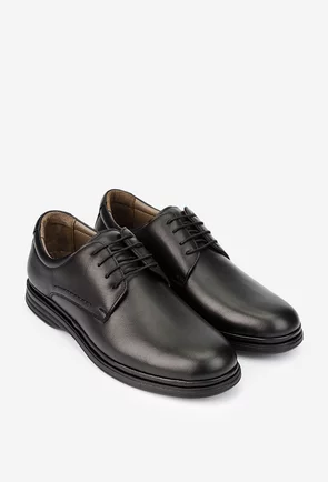 Pantofi barbati NUR din piele naturala neagra