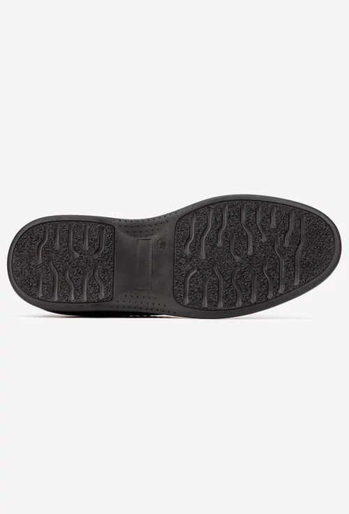 Pantofi barbati NUR din piele naturala neagra picture - 5